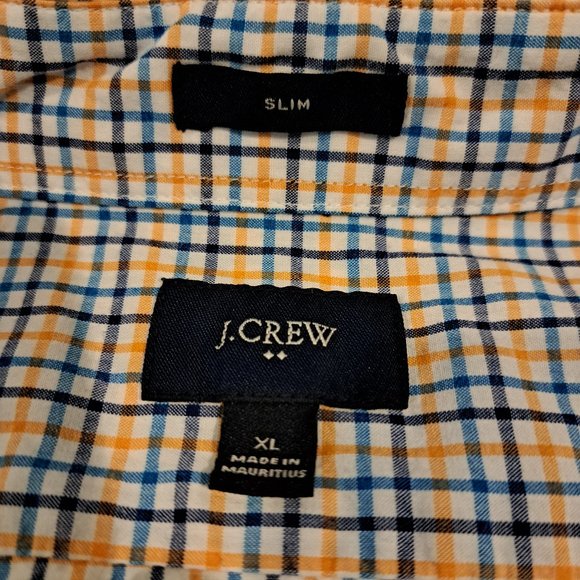 J. Crew Slim Fit men's extra large long sleeve button down plaid shirt - Picture 2 of 12